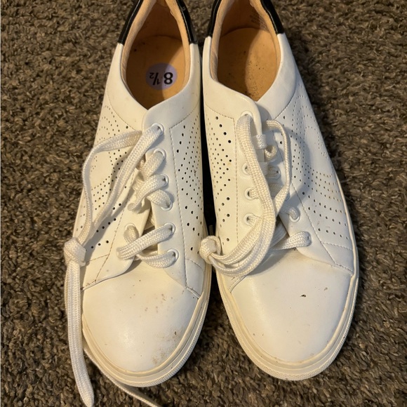 Kate Spade White Perforated Sneakers - Picture 2 of 8